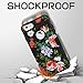 TOPSKY Compatible with iPhone 6S Plus Case,iPhone 6 Plus Case, Three Layers Rugged Armor Shockproof Soft Silicone Anti-Scratch Hard PC Protective Case for iPhone 6 Plus/6s Plus,Flower 2 Black