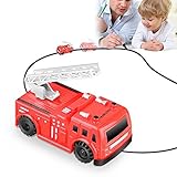 Huibudch Magic Inductive Truck Line Car Toy Cars Magic Mini Car Children's Gift Toy for Kids (Fire Truck)