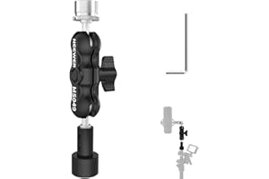 NEEWER Microphone Mount Adapter for Boom Arm Mic Stand Clamp Holder, 360° Dual Mini Ball Head Magic Arm Aluminum Alloy with 1