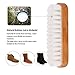 Dpowro Pack of 3 Shoe Shine Brush Kit with Shoe Dauber, Soft Horsehair Bristles for Shoes, Leather Cloth, Bags(Brown)