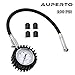 Tire Pressure Gauge 100 PSI , AUPERTO Tire Gauge Heavy Duty with 4pcs Free Valve Caps Best for Car Motorcycle Bike Truck RV SUV ATV (100 PSI)