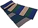 Simplicity Men / Women's Winter Long Rugby Knit Striped Scarf, Green Blue