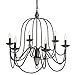Best Choice Products 25in 6-Light Candle Chandelier Hanging Lighting Fixture for Living Room, Kitchen, Foyer with 41in Chain, Bronze