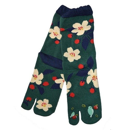 Japanese Tabi Socks Design Tsumasaki Ringo no Hana