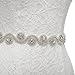 Remedios Bridal Sash Wedding Belt with Diamond Design For Women Gifts Nice Gifts,Ivory