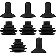 Fabbay 8 Pieces Joystick Controller Knob and Gaiter Wheelchair Joystick Button Cap for Mobility Scooter Electric Drive Wheelchair Accessories, Black