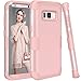 Galaxy S8 Case, KAMII 3in1 [Shockproof] Drop-Protection Hard PC Soft Silicone Combo Hybrid Impact Defender Heavy Duty Full-Body Protective Case Cover for Galaxy S8 (Rose Golden)