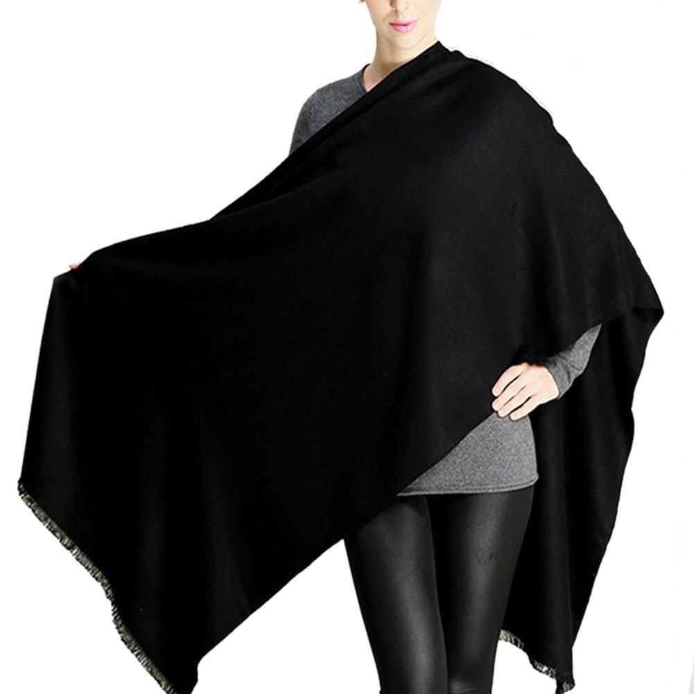 YAOYUE-US Luxurious Large Thick Solid Color Scarves Shawl Soft Pashmina Mulberry Silk Blended Wrap For Womens YAOYUE-US Luxurious Large Thick Solid Color Scarves Shawl Soft Pashmina Mulberry Silk Blended Wrap For Womens