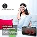 DreamSky Digital Alarm Clock Radio with USB Charging Port and FM Radios, Earphone Jack, Large 1.8