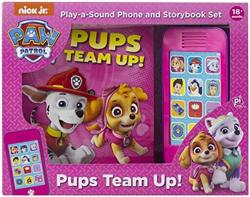 Nickelodeon PAW Patrol - Pups Team Up! Play-a-Sound Phone and Storybook Set - PI Kids