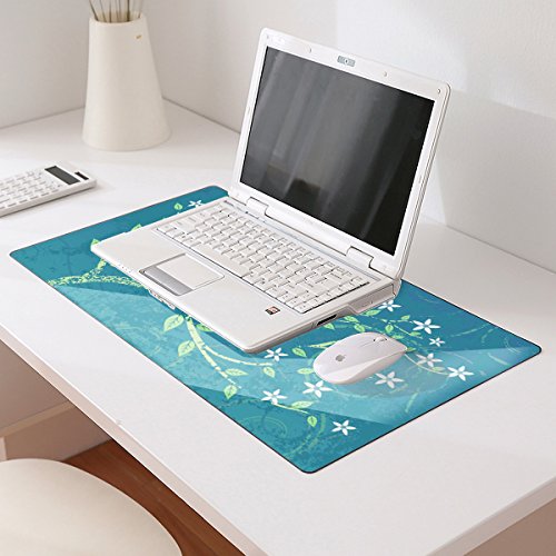 Large Gaming Mouse Pad with Edge Stitching|Extended XXL Size, Heavy|Thick, Waterproof & Foldable Mat for Desktop,Laptop,Keyboard, 31.5"x11.8"x0.15"Keyboard Pad with High Resolution by Qisan(Trees)