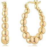 MYEARS Women Hoop Earrings Gold 14K Simple Hypoallergenic Everyday Jewelry