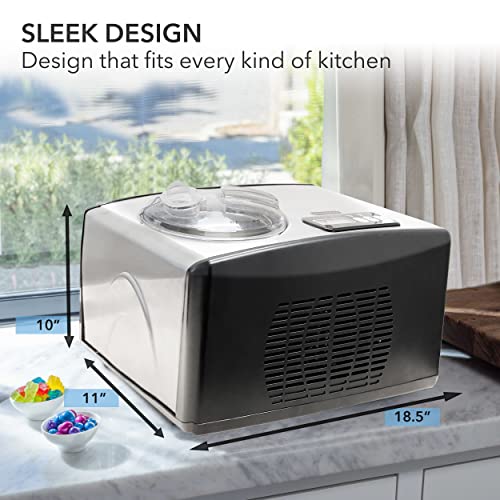 Whynter ICM15LS Automatic Ice Cream Maker 1.6 Quart Capacity Stainless