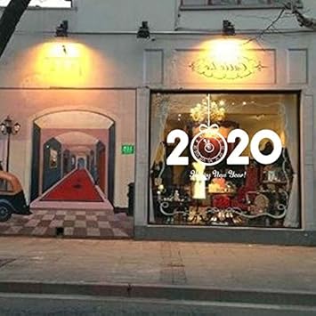 2020 Ano Nuevo Etiqueta De La Pared Navidad Inicio Tienda Etiqueta