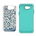 for Samsung Galaxy J3 Emerge Case, J3 Prime / J3 2017 / J3 Mission / J3 Luna Pro / J3 Eclipse/Express Prime 2 / Amp Prime 2 / Sol 2 Case, LEEGU Dual Layer Heavy Duty Protective Case - Blue Flower