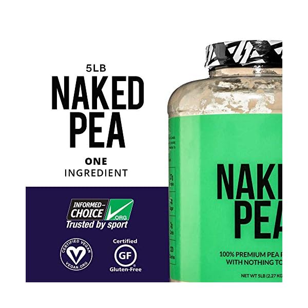NAKED nutrition 5LB 100 Pea Protein Powder from North American Farms