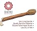 Bath Blossom Bamboo Bath Body Brush Extra Long Handle Exfoliating Back Scrubber - Effective Back Brush Exfoliation and Skin Cellulite Brushes - Used for Wet or Dry Brushing For Men and Women