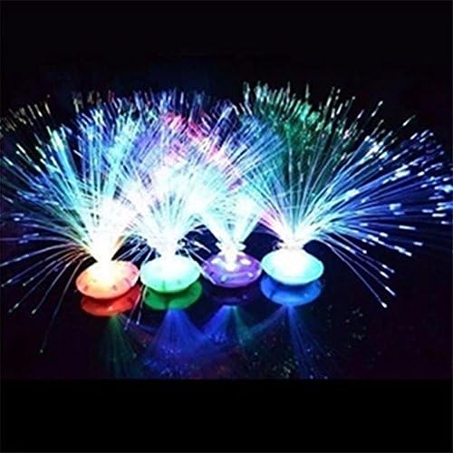 New Color Changing LED Fiber Optic Night Light Lamp Stand Home Decor Colorful