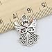 Silver Angel Pendant, Guardian Angel, Tibetan Silver, Silver Angel Charm, Findings Supplies, Silver Pendant 21x14mm Set of 20 Angels (NS681)