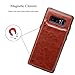 Galaxy Note 8 Wallet Case, MMHUO Premium PU Leather Galaxy Note 8 Case with Credit Card Holder Double Magnetic Buttons Flip Shockproof Protective Cover Samsung Galaxy Note 8 - Brown