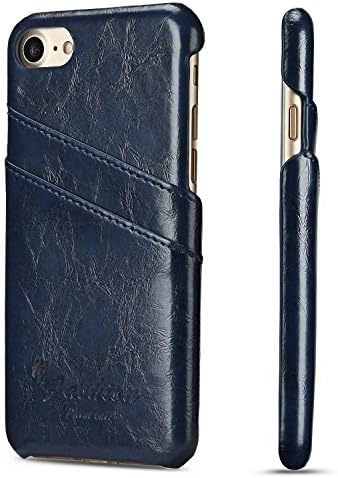 Protective Back Cases PU Leather Cover Anti Fall With Card Holder For Iphone7 4.7 inch Blue