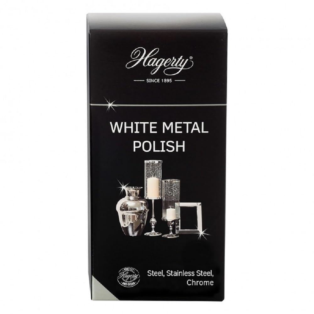Hagerty White Metal Polish Cleaner 250ml for Steel, Chrome and Stainless Steel