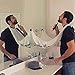 Beard Bib Apron For Man Shaving & Hair Clippings Catcher Grooming Cape Apron Keep Sink Clean - White