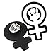 5 Pack Feminist Girl Power Lapel Pin Set