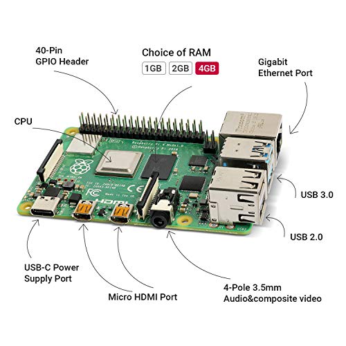 LABISTS Raspberry Pi 4 4GB Starter Kit with 64GB Micro SD Card (4GB RAM)