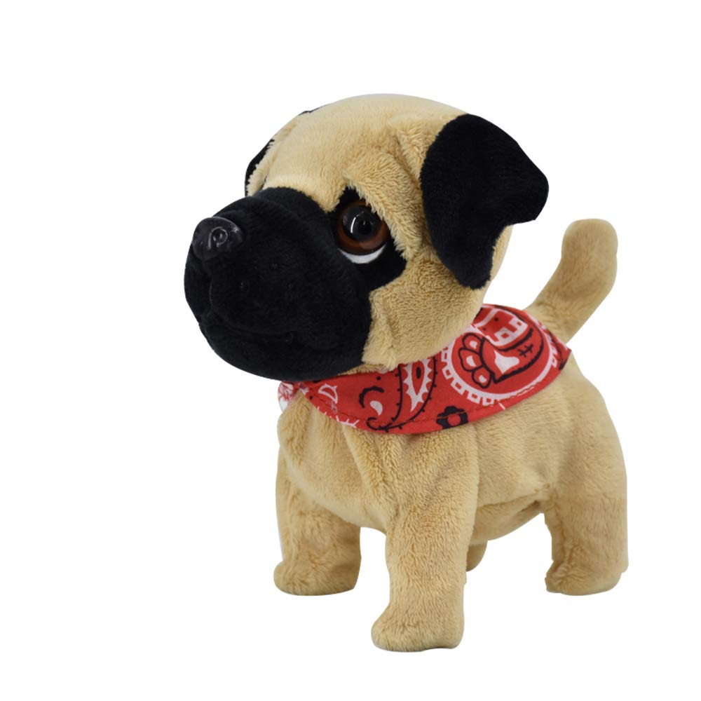 WEofferwhatYOUwant Pug Puppy – Interactive Walking Plush Dog Toy – Barking Robot Pet with Realistic Movements & Sounds – Soft Toddler Toy for Ages 18+ Months – Touch Activated – No Shedding Fur — image 1