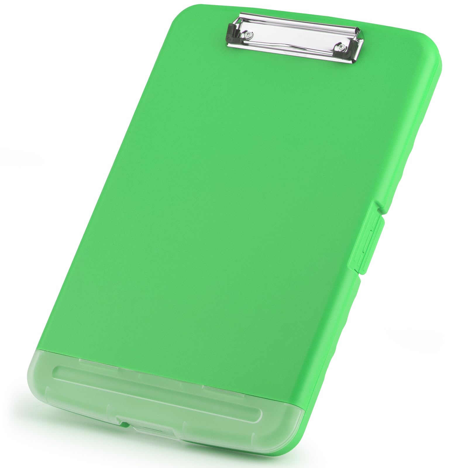 ZCZN A4 Clipboard with Storage, Plastic Clipboard Folder with Separate Pen Compartment, Green — image 1