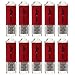 BestRunner 10Pcs USB Flash Drive USB 2.0 Memory Stick Pen Drive USB Storage Thumb Stick 256MB Small Capacity [NOT 256GB] Red