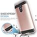 ZTE ZMAX Pro Case, ZTE Carry Z981 Case, TJS® Dual Layer Hybrid Shockproof Impact Resist Rugged Case Cover Metallic Brush Finish Back with Hard TPU Inner Layer For ZTE ZMAX Pro/Carry Z981 (Rose Gold)