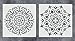 GSS Designs Pack of 2 Mandala Stencils Set (12x12 Inch) Painting for Wood Wall Furniture Floor Tiles Glass Fabric - Reusable Airbrush Template (SL-013)