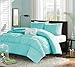 Turquoise, Blue, Aqua Girls Full / Queen Comforter Set (4 Piece Bed In A Bag)