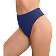 Bellecarrie Women's Thong Rave Bottoms High Waisted High Cut Bikini Bottoms…