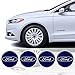 EdwardSmithCars 4 x 55mm Diameter Ford Wheel Center Cap Sticker Emblem Self Adhesive for Flat Surfaces