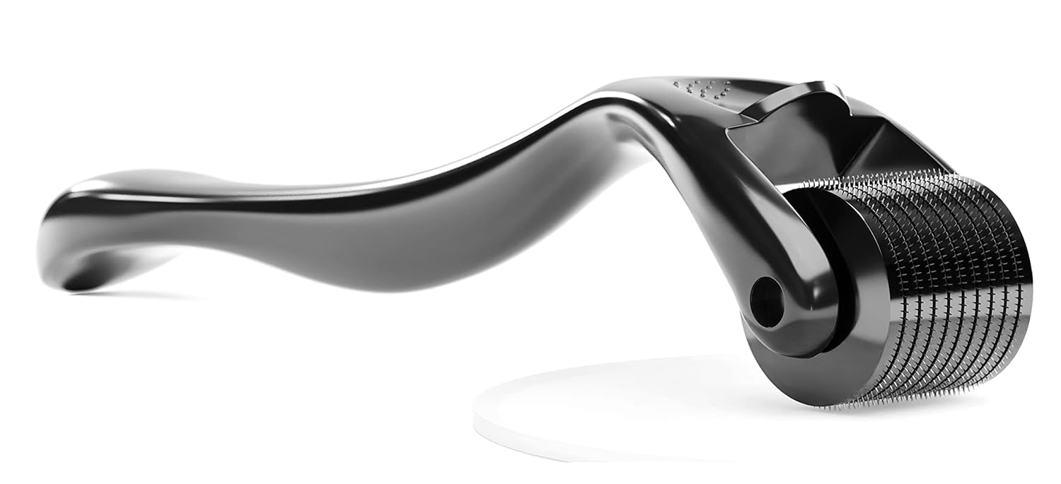 AUDUODUO® Premium Titanium Derma Roller - Microneedling Roller for Face, Beard & Scalp - 1.5 mm for Skin Rejuvenation & Hair Growth