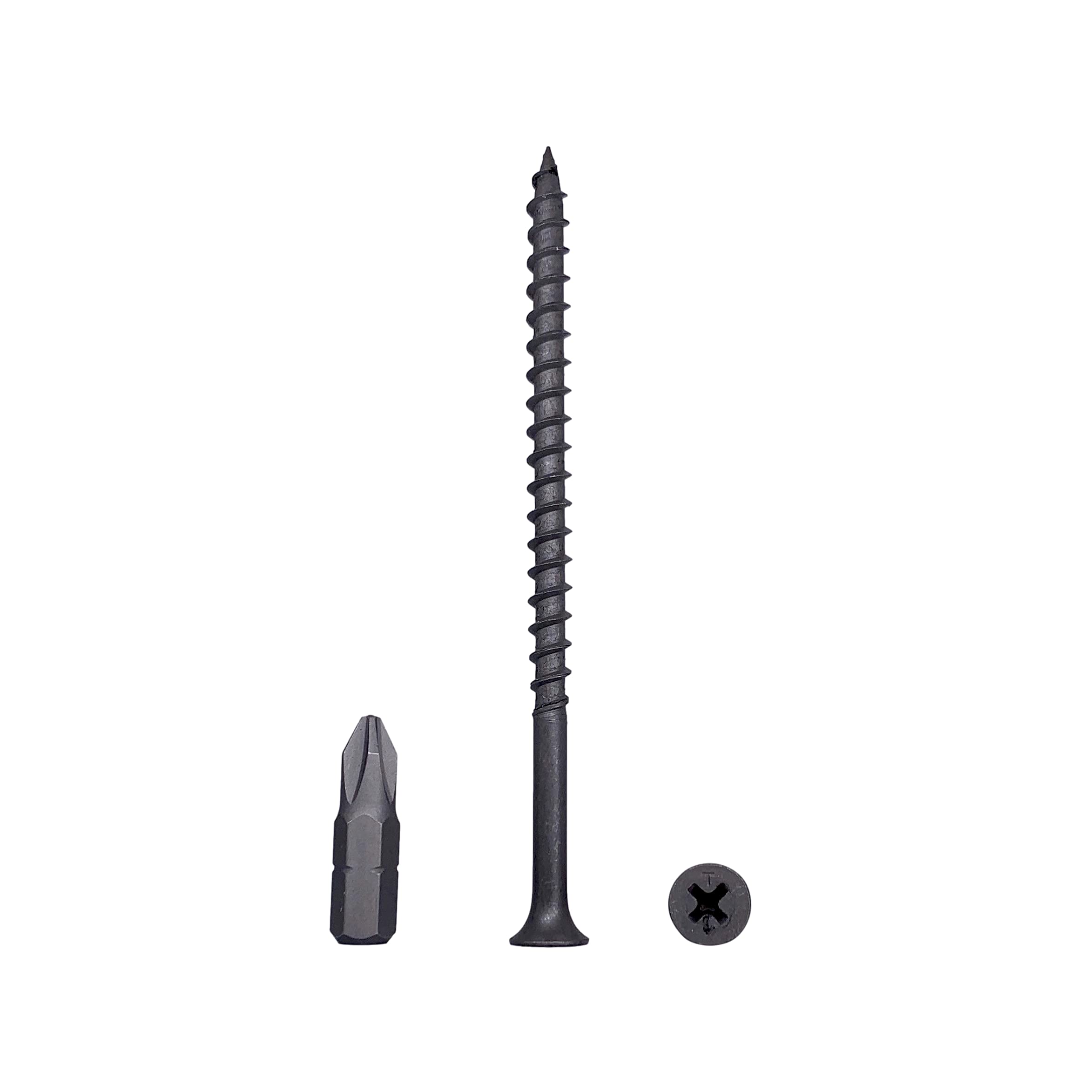 (Pack of 40 pcs) Black Phosphate Carbon Steel 4.8 x 90 mm Wood Screws, Phillips Bugle Head, Chipboard Fasteners (40, 4.8 x 90 mm)