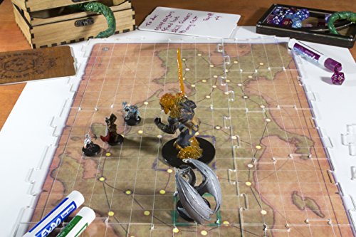 C4Labs Interchangeable Clear Acrylic Battle Tiles Great for D&D and RPG Games 5 Big Pack - Thumbnail 6