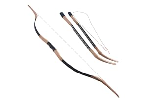 59 Inch Traditional Longbow 20-40 Lbs Takedown Revurve Bow Horsebow Traditional Wood Hunting Bows Right Hand and Left Hand fo