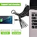 Lightning USB Leather Tassel Key Chain iPhone Charger, Compatible Cable with 7-Inch 2.4 Amp ChargeSync Cable for iPhone, iPad (Black)