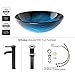Elecwish Bathroom Vessel Sink with Faucet Mounting Ring and Pop Up Drain 16.5