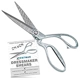 Kristman Dressmaker Shears Professional 9.5 Inch Scissors Cut with Ease Silver