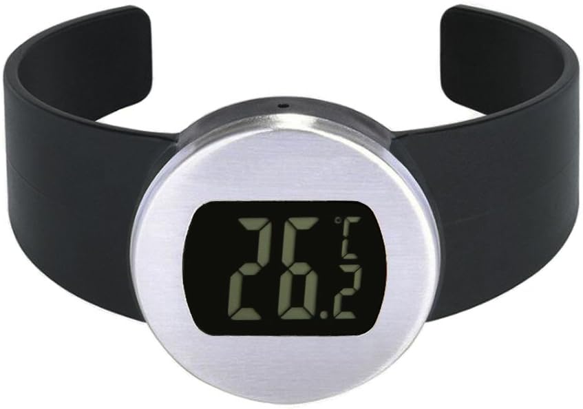 ETHMEAS Digital Wine Bottle Thermometer, Instant Readout Thermometer with Large LCD Display for Wine, Champagne, Whisky & Ale