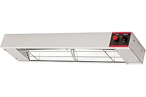 KOUWO 24 Inch Food Heat Lamp Commercial Food Warmer Overhead Strip Warmer 500 Watts with Chain and Us Plug,110v (24")