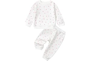 Chichoo Baby Girl Fall Clothes Long Sleeve Sweatshirt Jogger Pants Set 2Pcs Toddler Infant Outfits 3 6 12 18 24 Months 2T