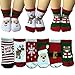 Kakalu 6 Pair Baby Christmas Socks Thickened Cotton Little Kids Holiday Toddler Girls Boys Ankle Socks For 6-28 Months
