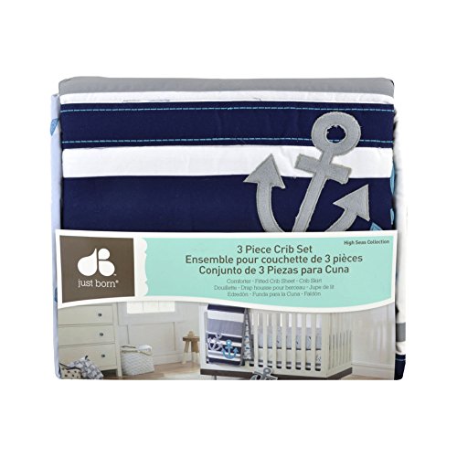 Just Born Crib Bedding Set, High Seas - Thumbnail 3