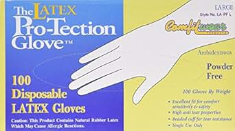 Amazon.com: Disposable Latex Gloves, Powder Free Size